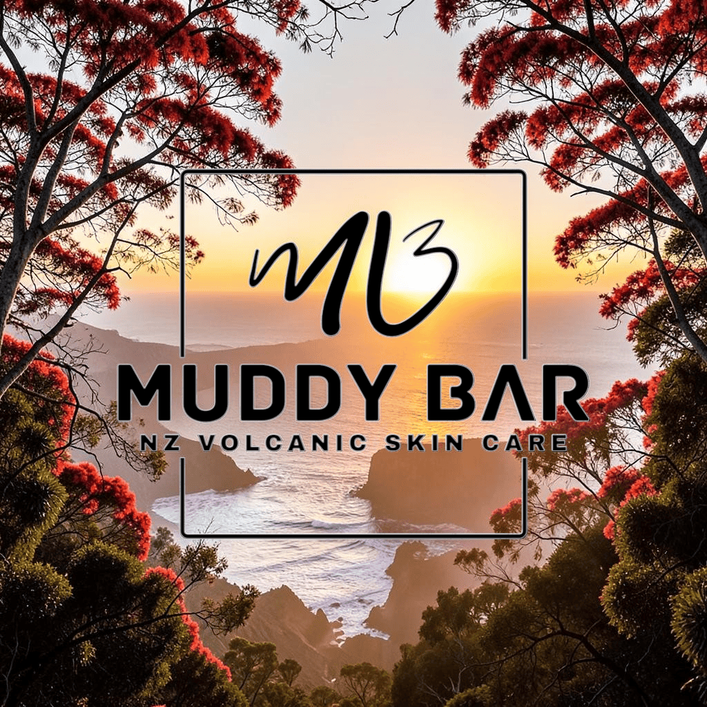Muddy Bar soap PŌHUTUKAWA SUNRISE SOAP, with volcanic clay.