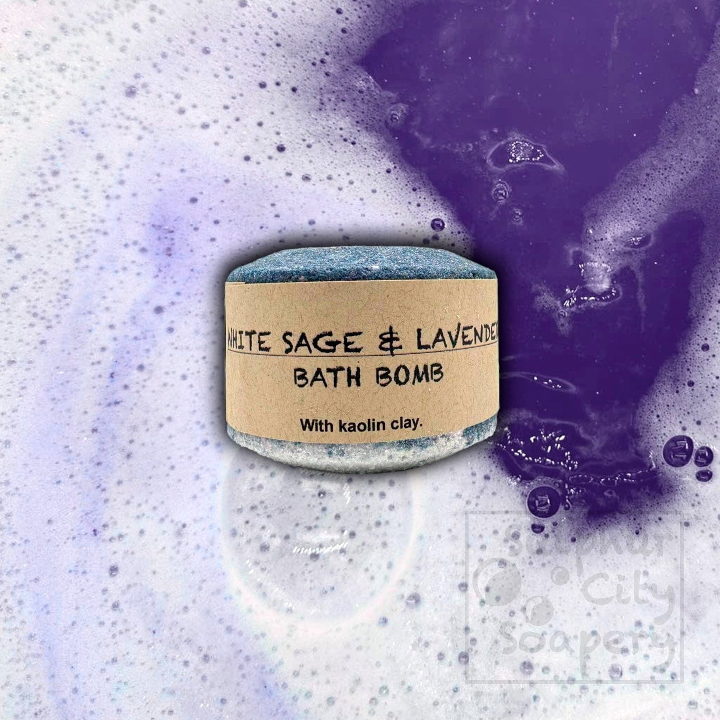 Sulphur City Soapery bath bombs White sage & lavender bath bomb