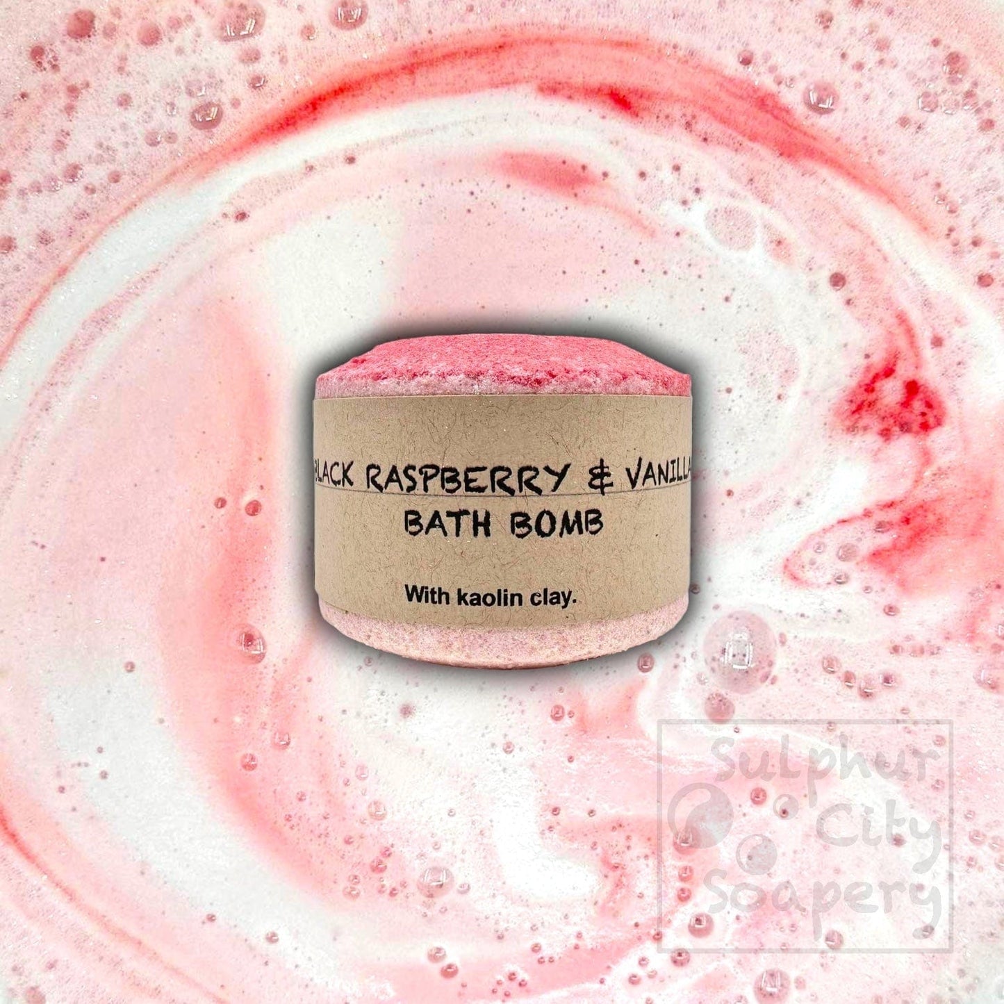 Sulphur City Soapery Black raspberry & vanilla bath bomb