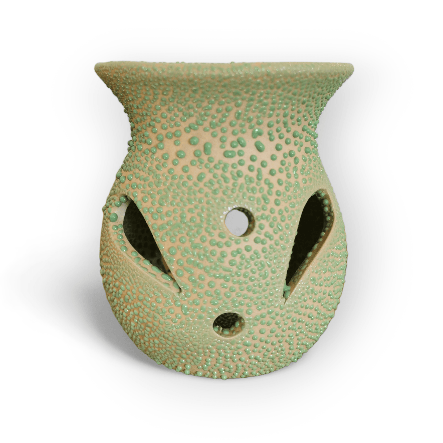 Sulphur City Soapery Mini oil burner, bubble texture - green