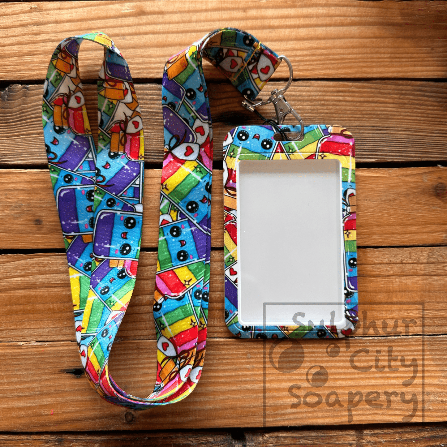 Sulphur City Soapery pride bracelet Rainbow bottles, Pride lanyard.