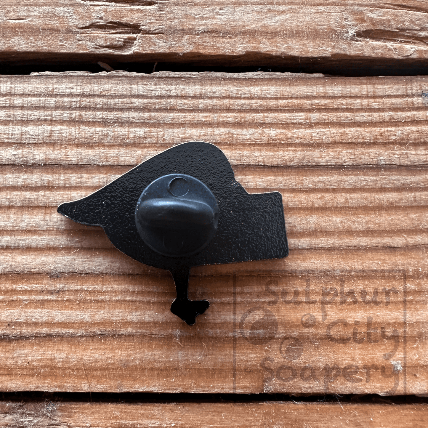 Sulphur City Soapery pronoun pin They/Them black bird - Pride Pin.