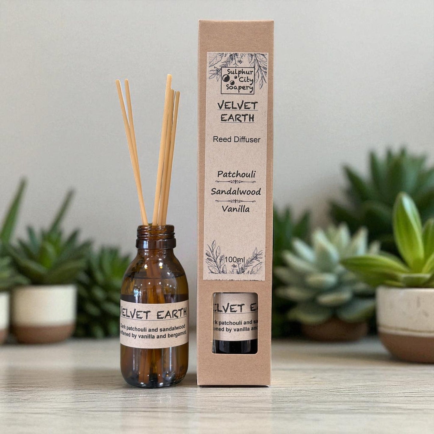 Sulphur City Soapery reed diffuser Reed Diffuser - Velvet Earth