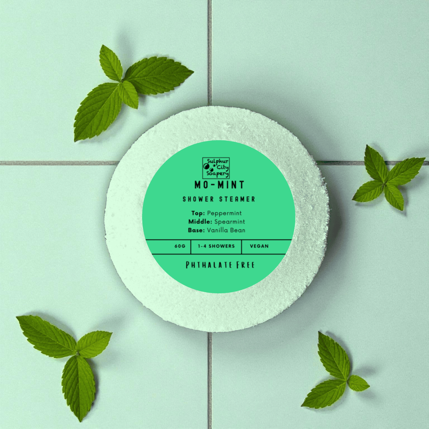 Sulphur City Soapery shower steamer Mo-Mint - shower steamer