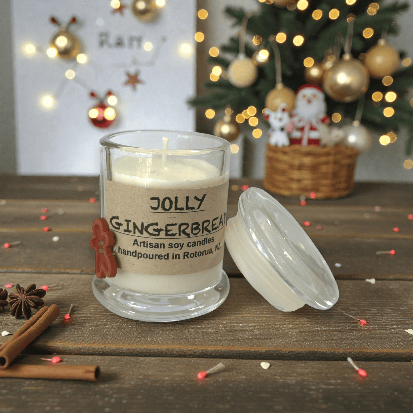 Sulphur City Soapery soy candle Jolly Gingerbread scented soy candle. 50g