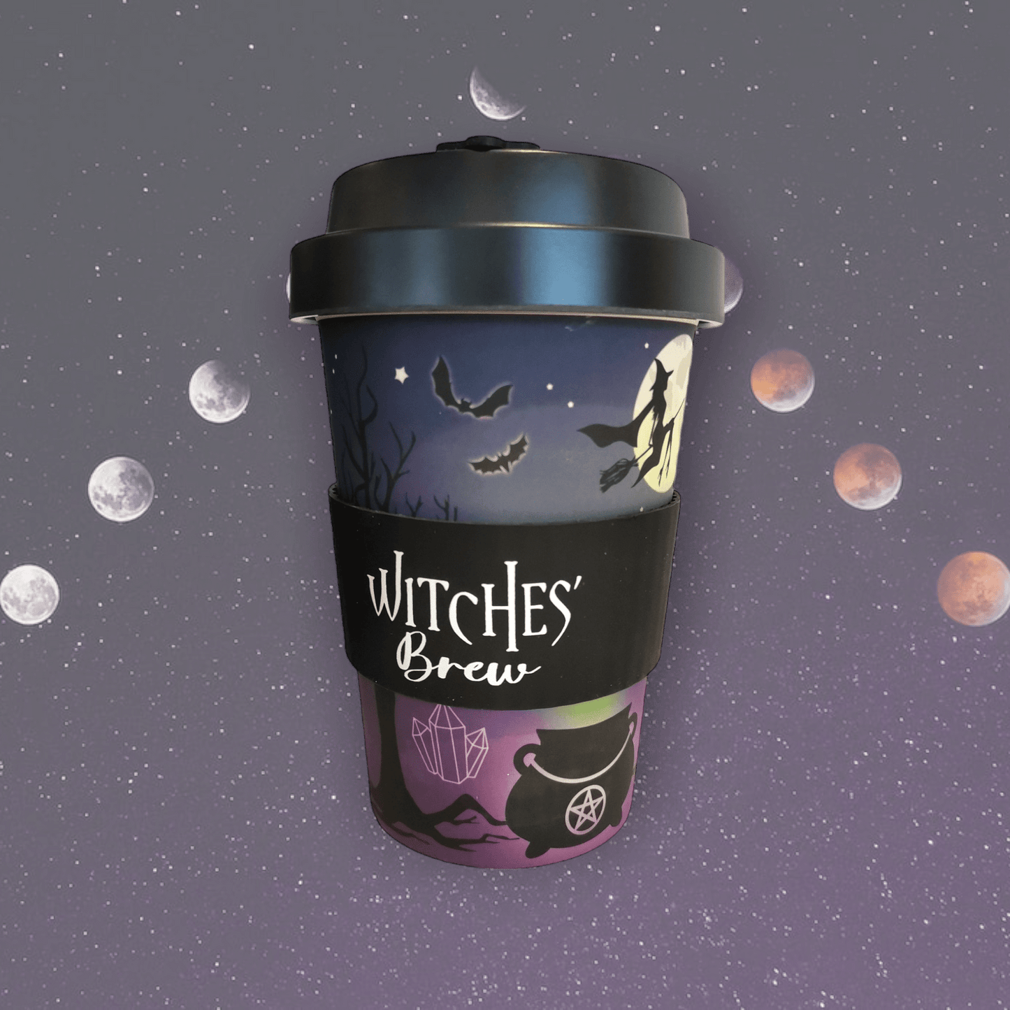 Sulphur City Soapery Coffee & Tea Cups Witches brew, Eco-to-go cup.