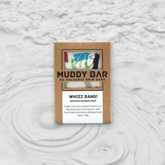 Muddy Bar soap WHIZZ BANG SOAP, with volcanic clay.