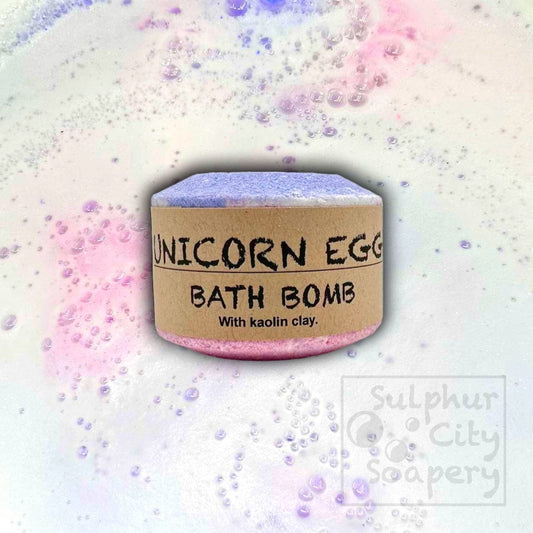 Sulphur City Soapery bath bombs Unicorn egg bath bomb