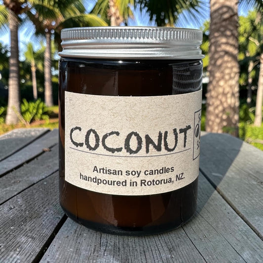Sulphur City Soapery Coconut, Scented Soy Candle. 150g