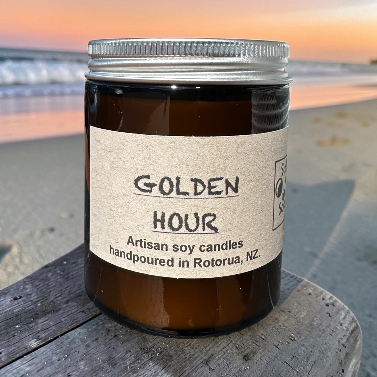 Sulphur City Soapery Golden Hour, Scented Soy Candle. 150g
