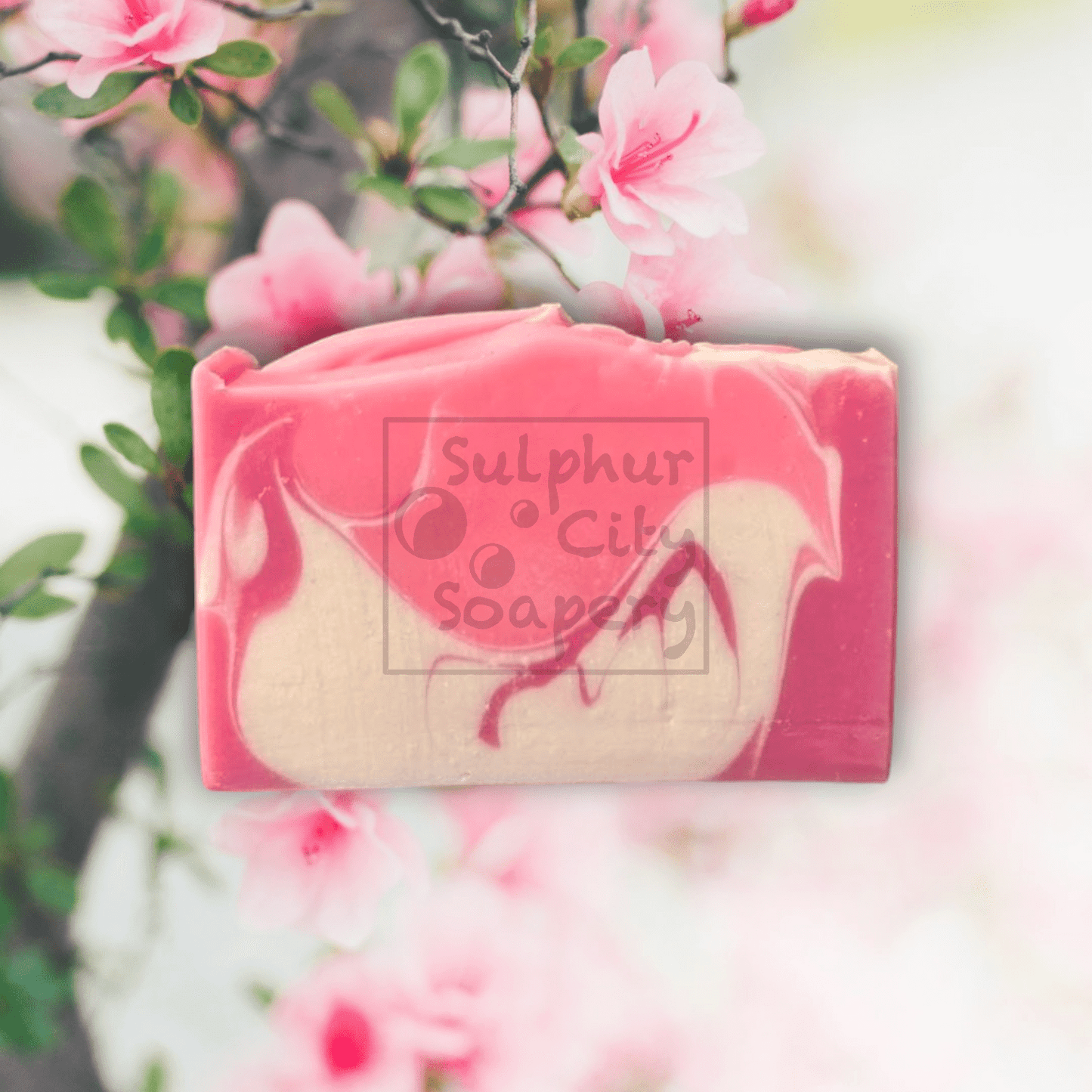 Japanese Cherry Blossom scented soap. Sulphur City Soapery