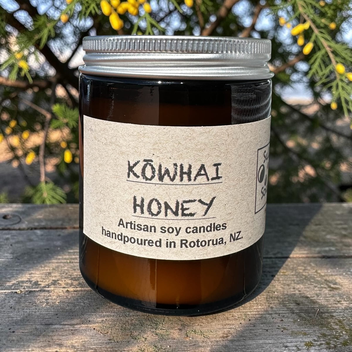 Sulphur City Soapery Kōwhai Honey, Scented Soy Candle. 150g