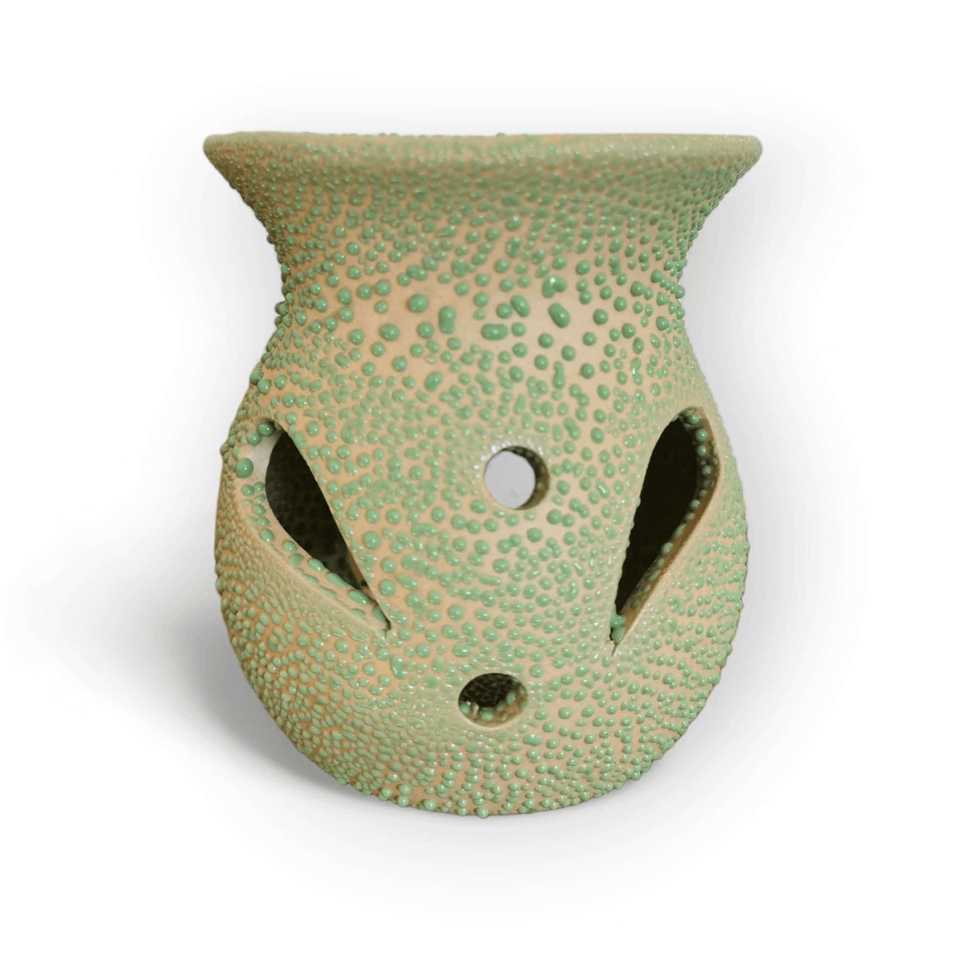 Sulphur City Soapery Mini oil burner, bubble texture - green