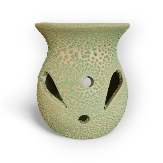 Sulphur City Soapery Mini oil burner, bubble texture - green