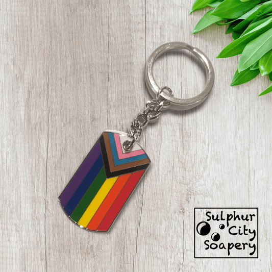 Sulphur City Soapery pride flag Pride Key Ring