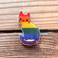 Sulphur City Soapery pronoun pin Pride cat - Pride Pin.