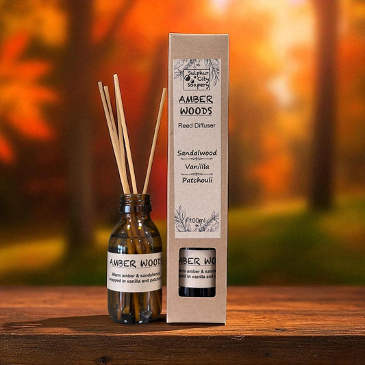 Sulphur City Soapery reed diffuser Reed Diffuser - Amber Woods