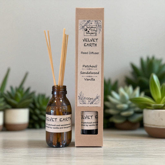 Sulphur City Soapery reed diffuser Reed Diffuser - Velvet Earth