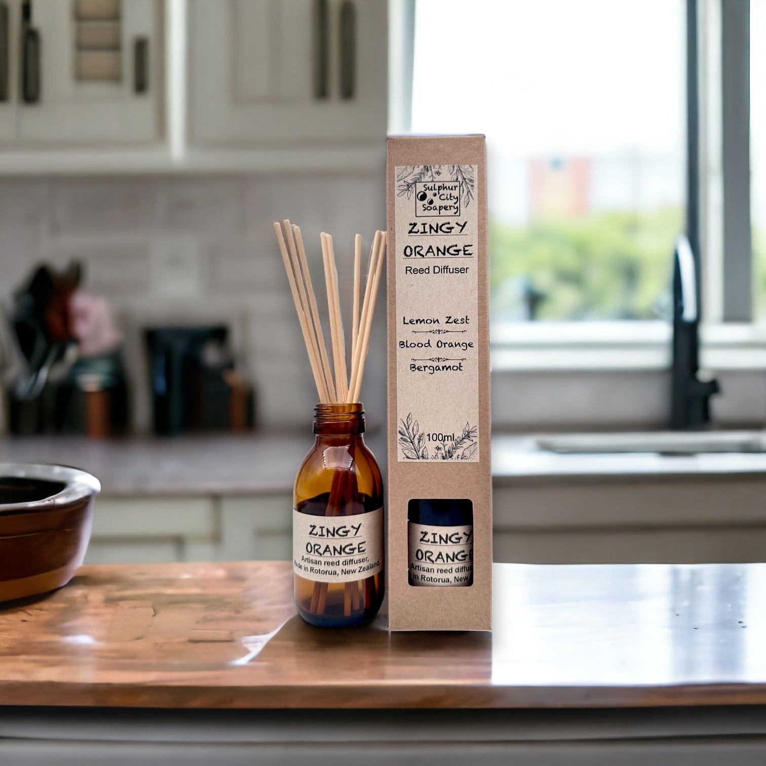 Sulphur City Soapery Reed Diffuser - Zingy Orange