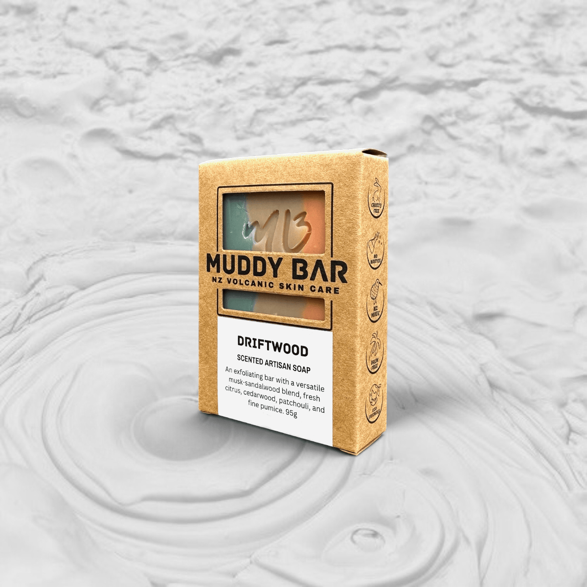 Sulphur City Soapery soap DRIFTWOOD SOAP, with volcanic clay.