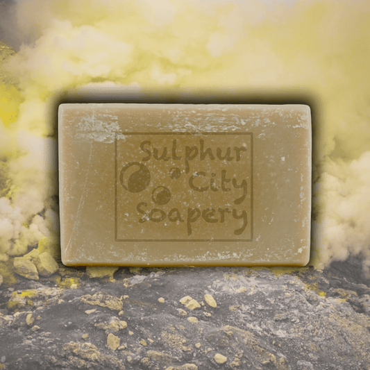 Sulphur City Soapery soap New Zealand mud, silica and sulphur soap.