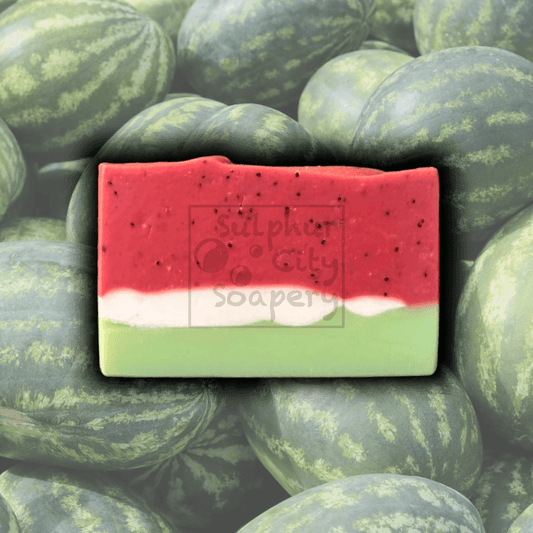 Sulphur City Soapery soap Watermelon scented soap.
