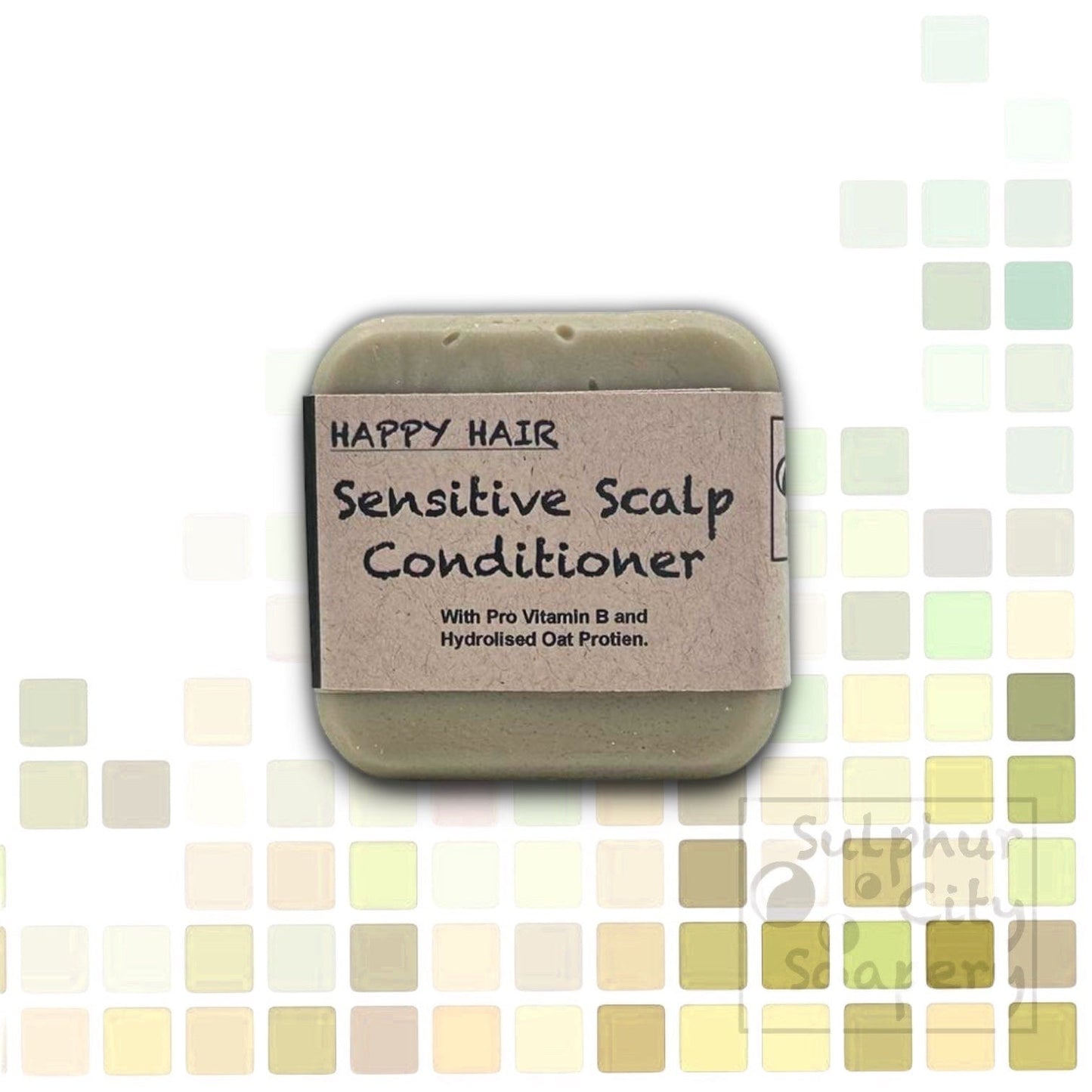 Sulphur City Soapery solid conditioner bar Sensitive Scalp, Conditioner bar.