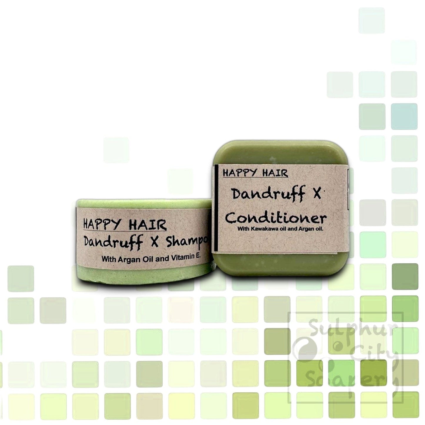 Sulphur City Soapery solid shampoo bar Dandruff X Shampoo bar.