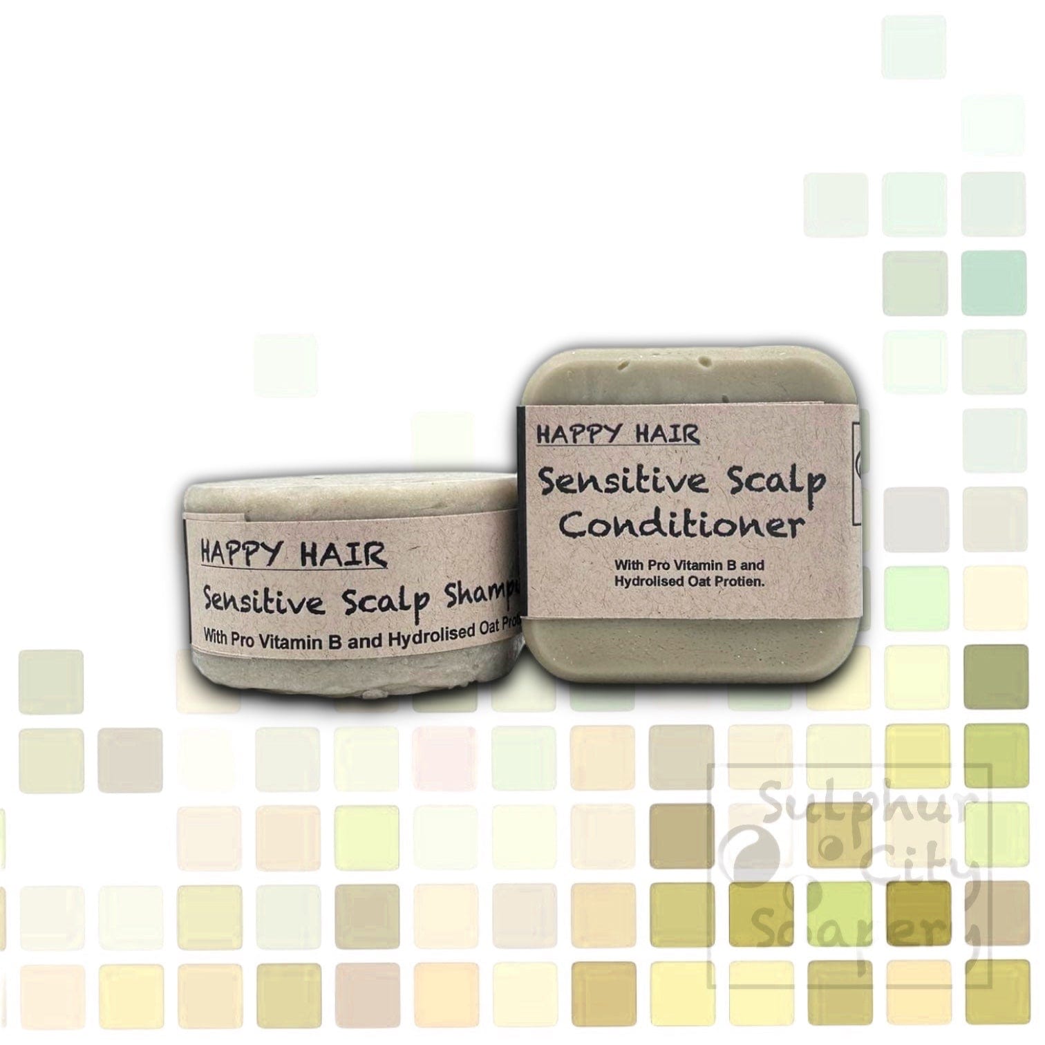 Sulphur City Soapery solid shampoo bar Sensitive Scalp, Shampoo bar.