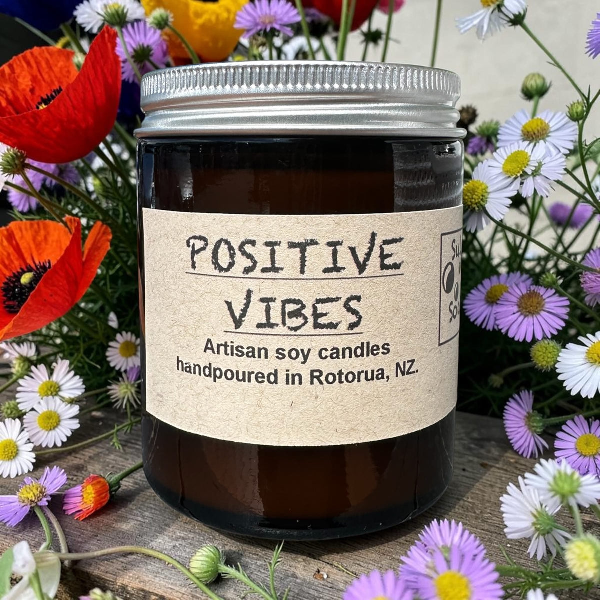 Sulphur City Soapery soy candle Positive Vibes soy candle. 80g