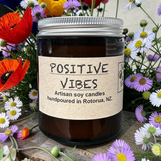 Sulphur City Soapery soy candle Positive Vibes soy candle. 80g