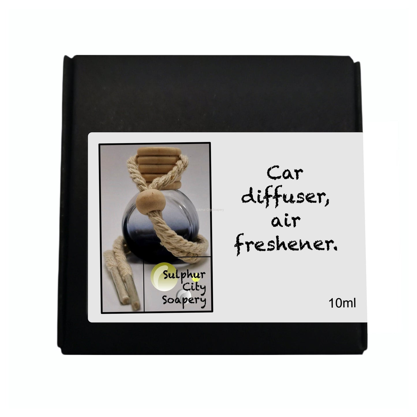 Sulphur City Soapery diffuser Mini hanging car diffuser - Black raspberry & vanilla fragrance.