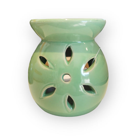 Sulphur City Soapery oil burner Mini green flower oil burner.