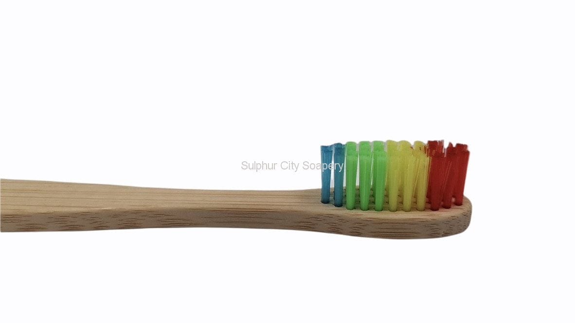 Sulphur City Soapery Toothbrushes rainbow Organic bamboo toothbrush