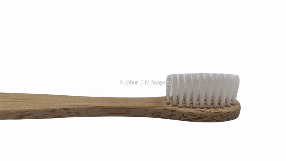 Sulphur City Soapery Toothbrushes white Organic bamboo toothbrush